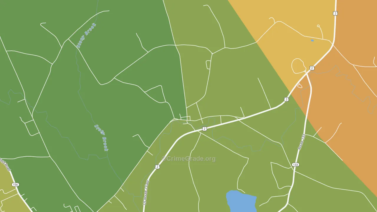 East Wilton, ME Map of Vehicle Theft Rates