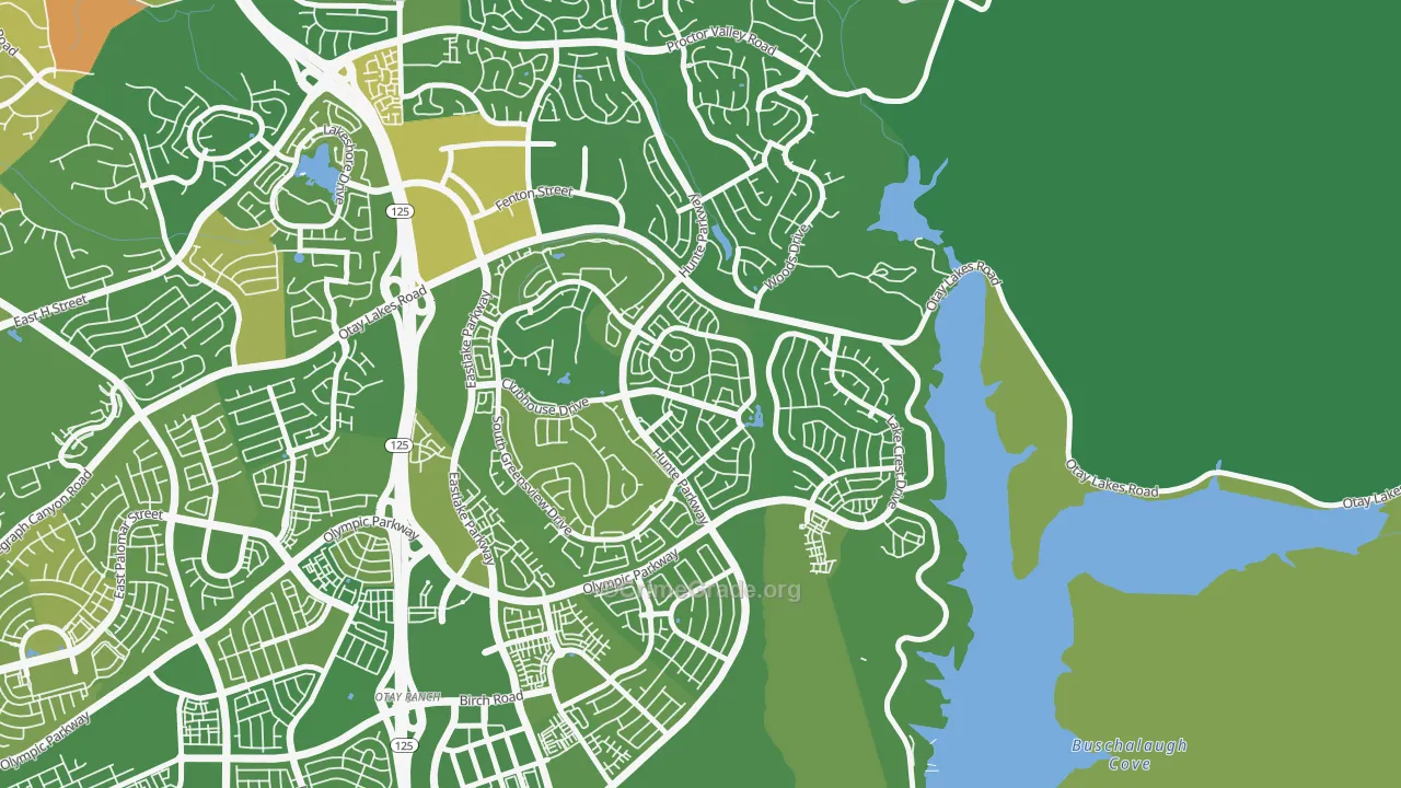 Eastlake Trails, Chula Vista, CA Map of Vehicle Theft Rates