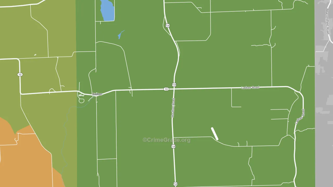 Easton, ME Map of Vehicle Theft Rates