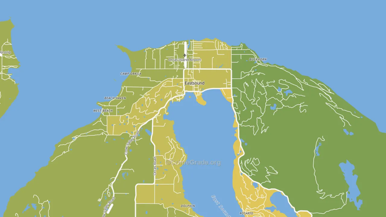 Eastsound, WA Map of Vehicle Theft Rates