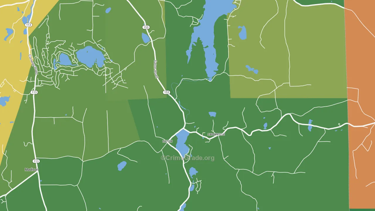 Eaton Center, NH Map of Vehicle Theft Rates