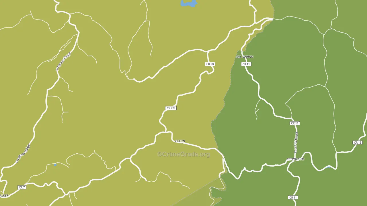 Eaton, WV Map of Vehicle Theft Rates