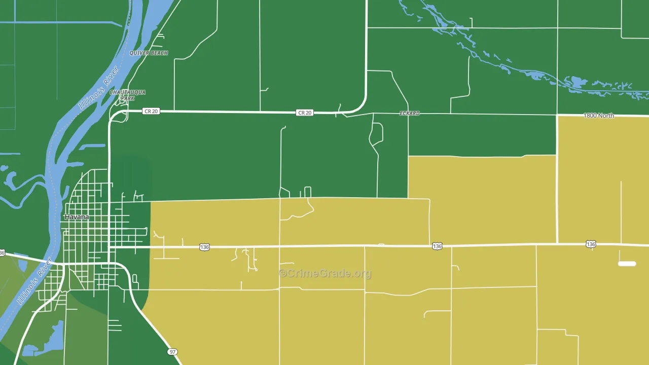 Eckard, IL Map of Vehicle Theft Rates