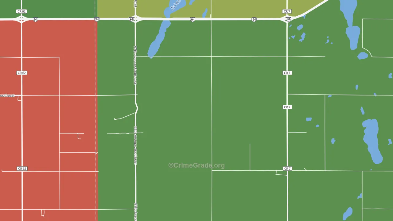 Eckelson, ND Map of Vehicle Theft Rates