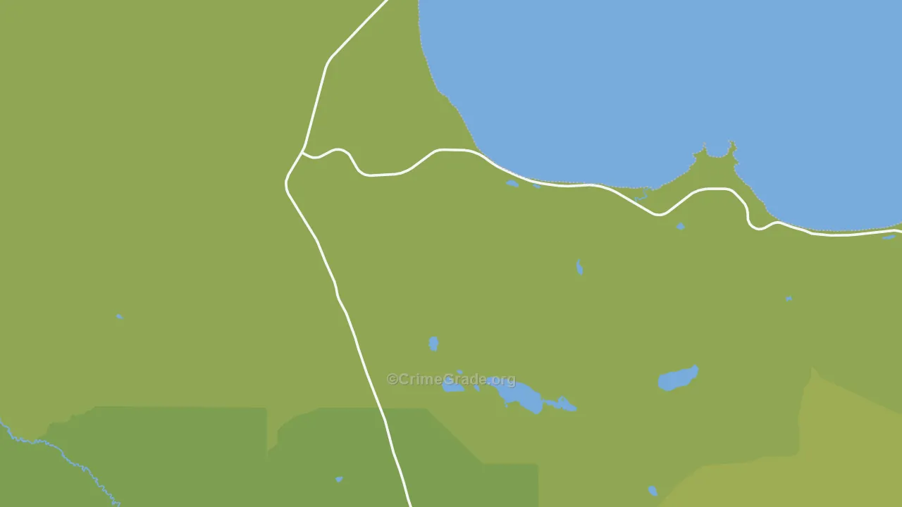 Eckerman, MI Map of Vehicle Theft Rates