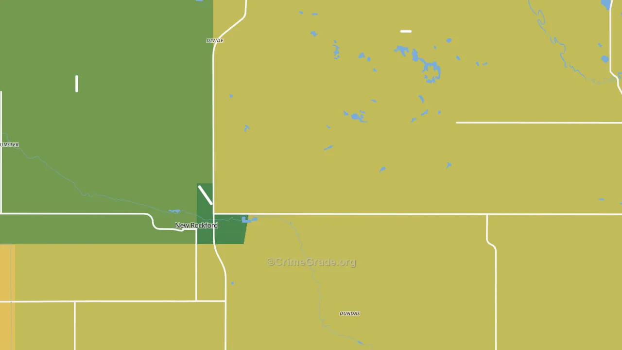 Eddy County, ND Map of Vehicle Theft Rates