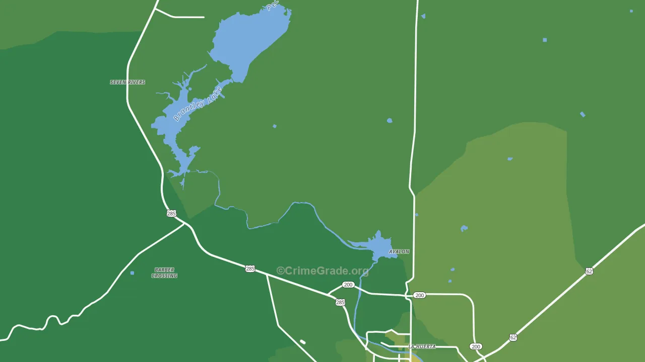 Eddy County, NM Map of Vehicle Theft Rates