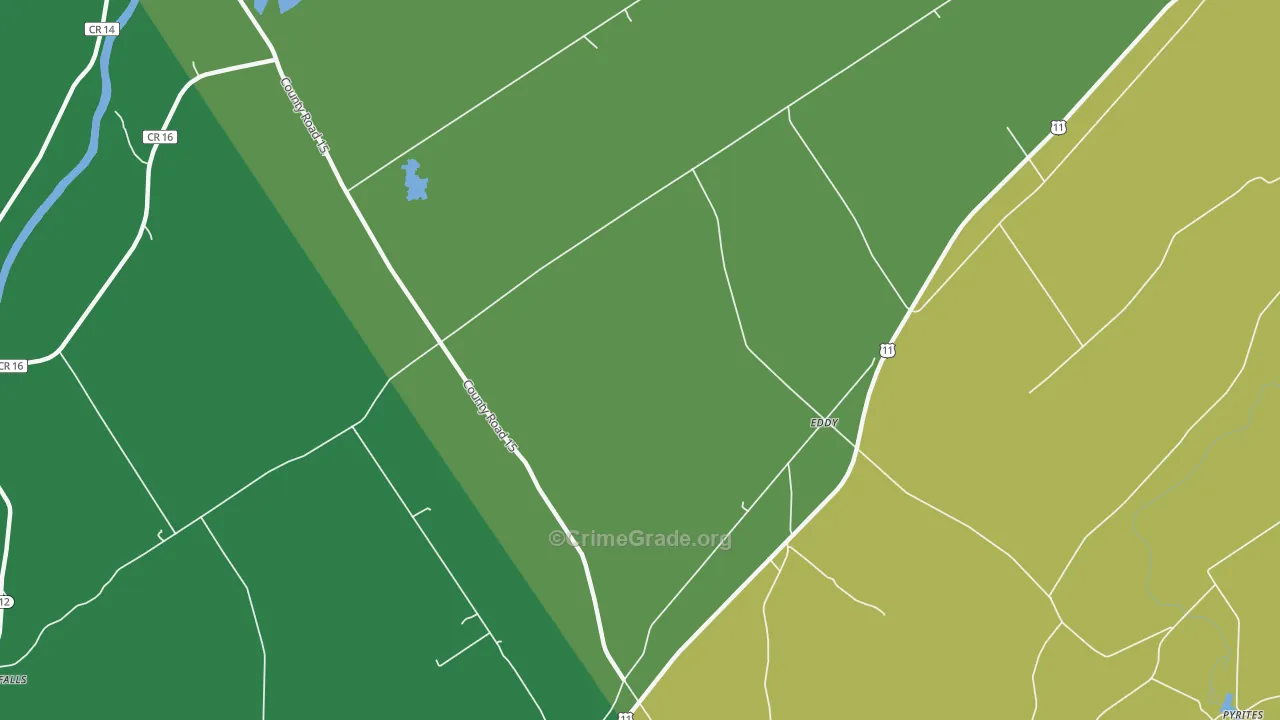 Eddy, NY Map of Vehicle Theft Rates