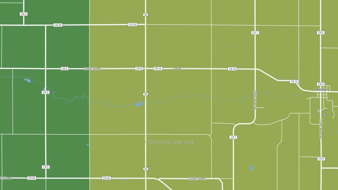 Eden, MN Map of Vehicle Theft Rates