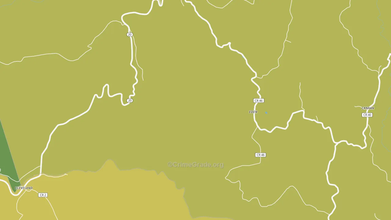 Eden, WV Map of Vehicle Theft Rates