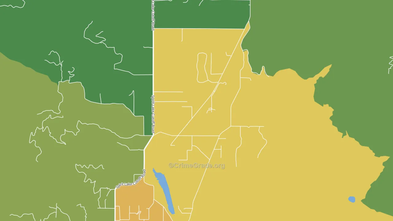 Edgemere, ID Map of Vehicle Theft Rates