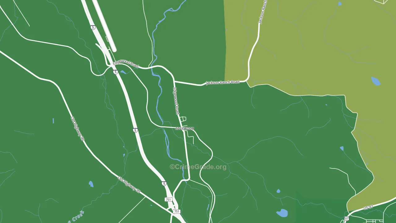 Edgewood, CA Map of Vehicle Theft Rates
