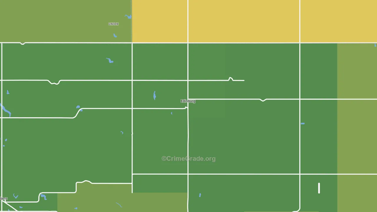 Edinburg, ND Map of Vehicle Theft Rates