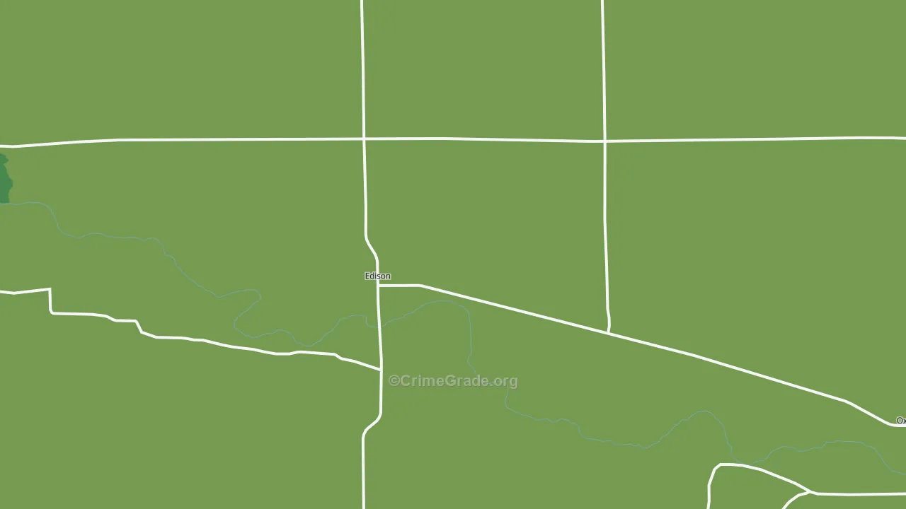 Edison, NE Map of Vehicle Theft Rates