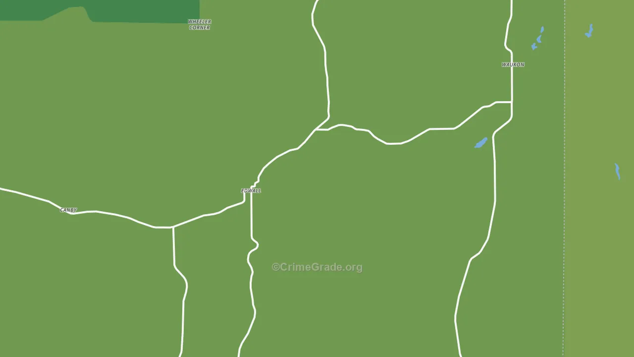 Edwall, WA Map of Vehicle Theft Rates