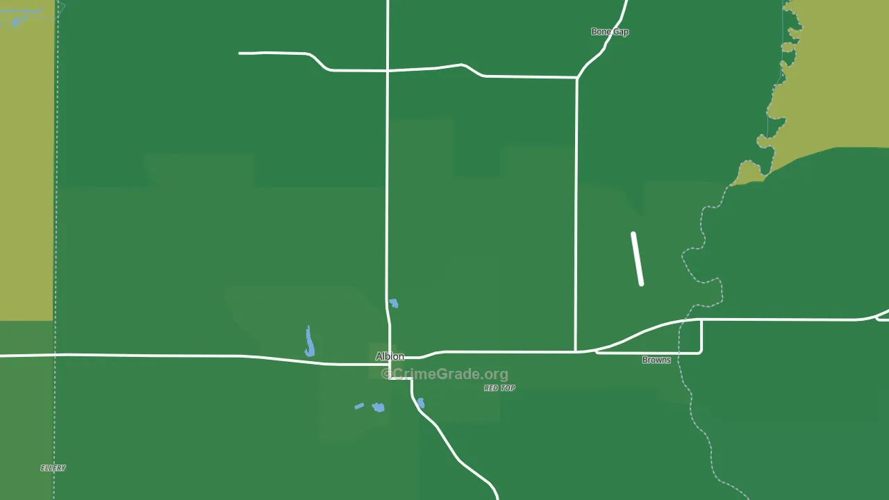 Edwards County, IL Map of Vehicle Theft Rates