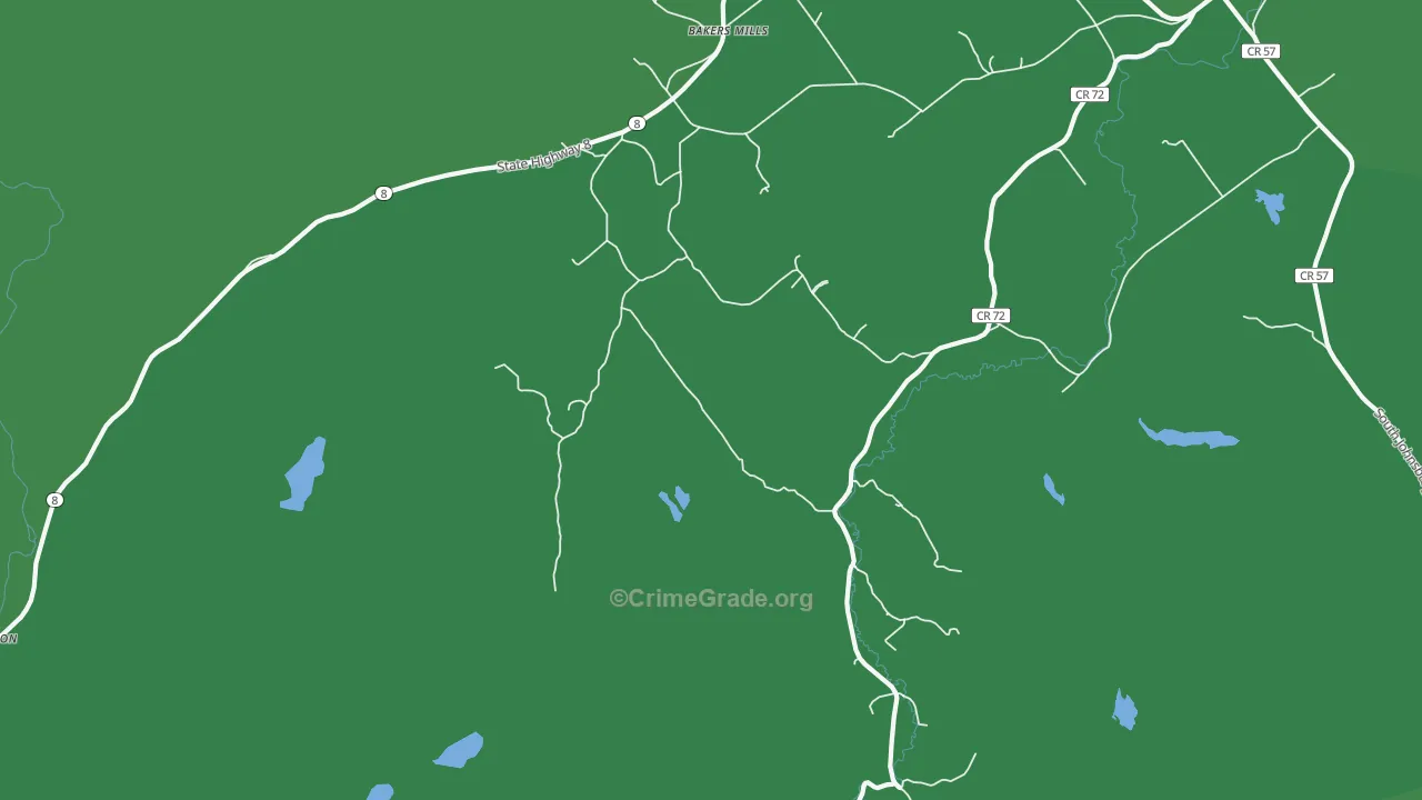 Edwards Hill, NY Map of Vehicle Theft Rates