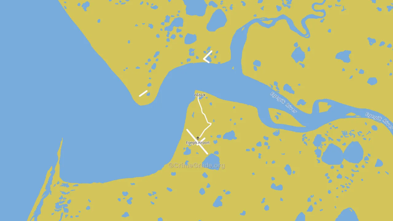 Egegik, AK Map of Vehicle Theft Rates