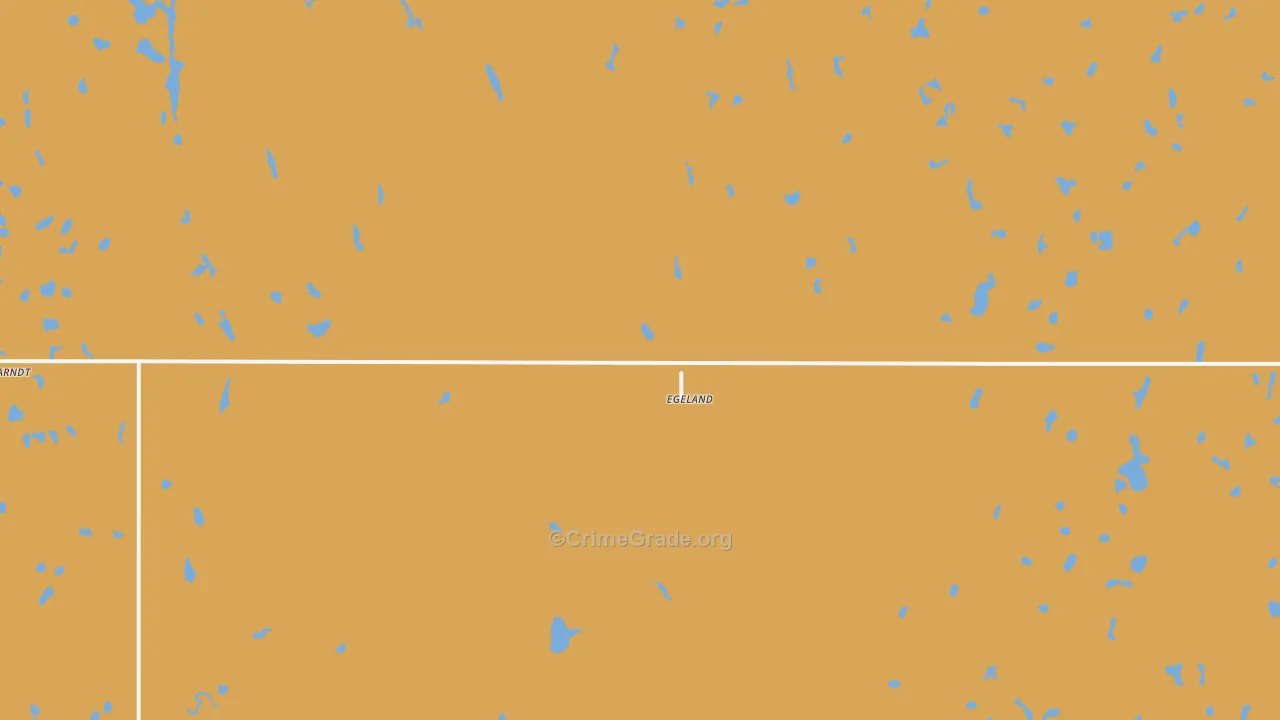 Egeland, ND Map of Vehicle Theft Rates