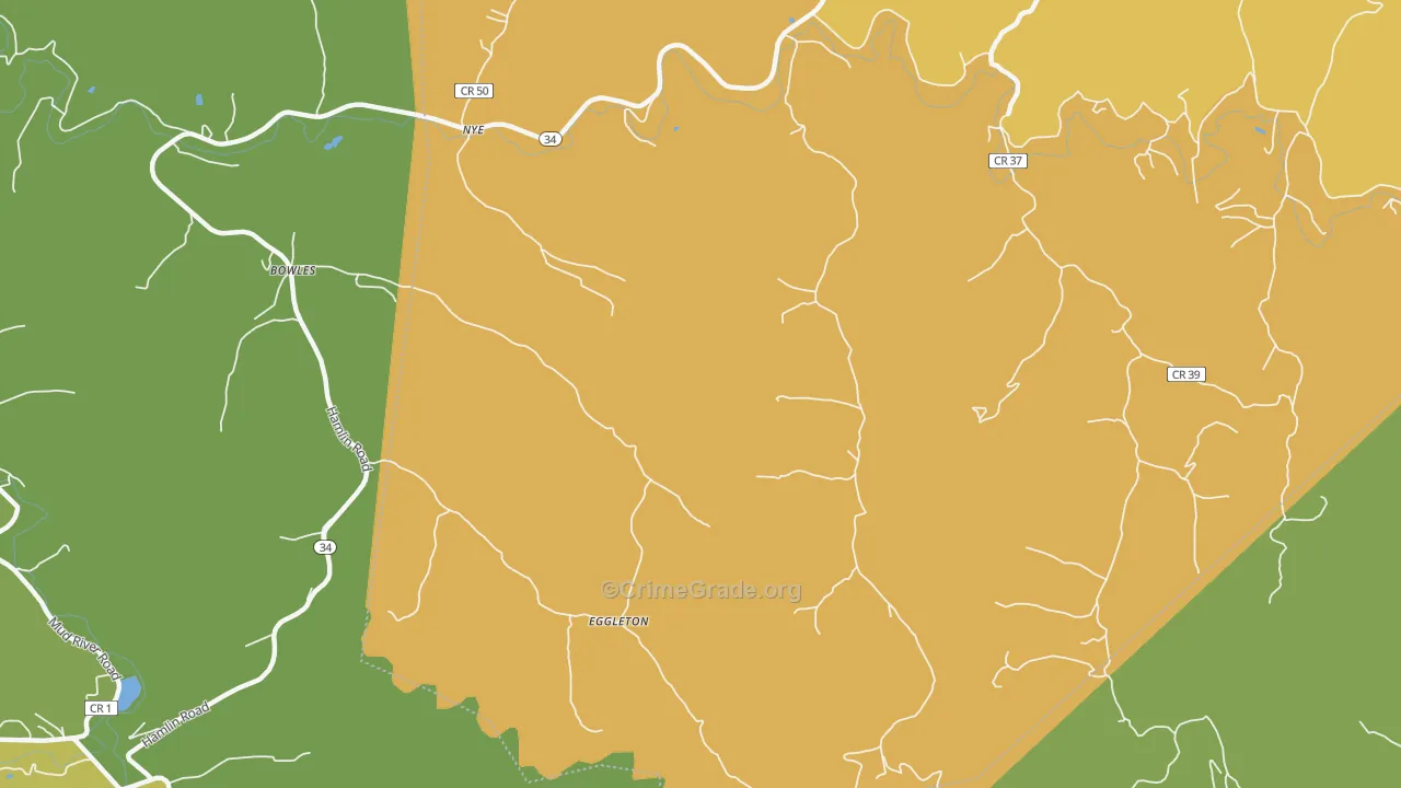 Eggleton, WV Map of Vehicle Theft Rates