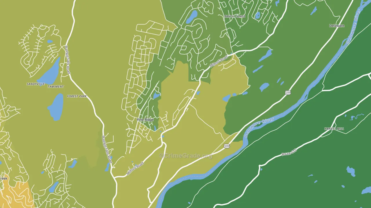 Egypt Mills, PA Map of Vehicle Theft Rates