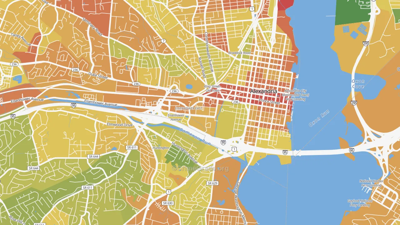 Eisenhower East, Alexandria, VA Map of Vehicle Theft Rates