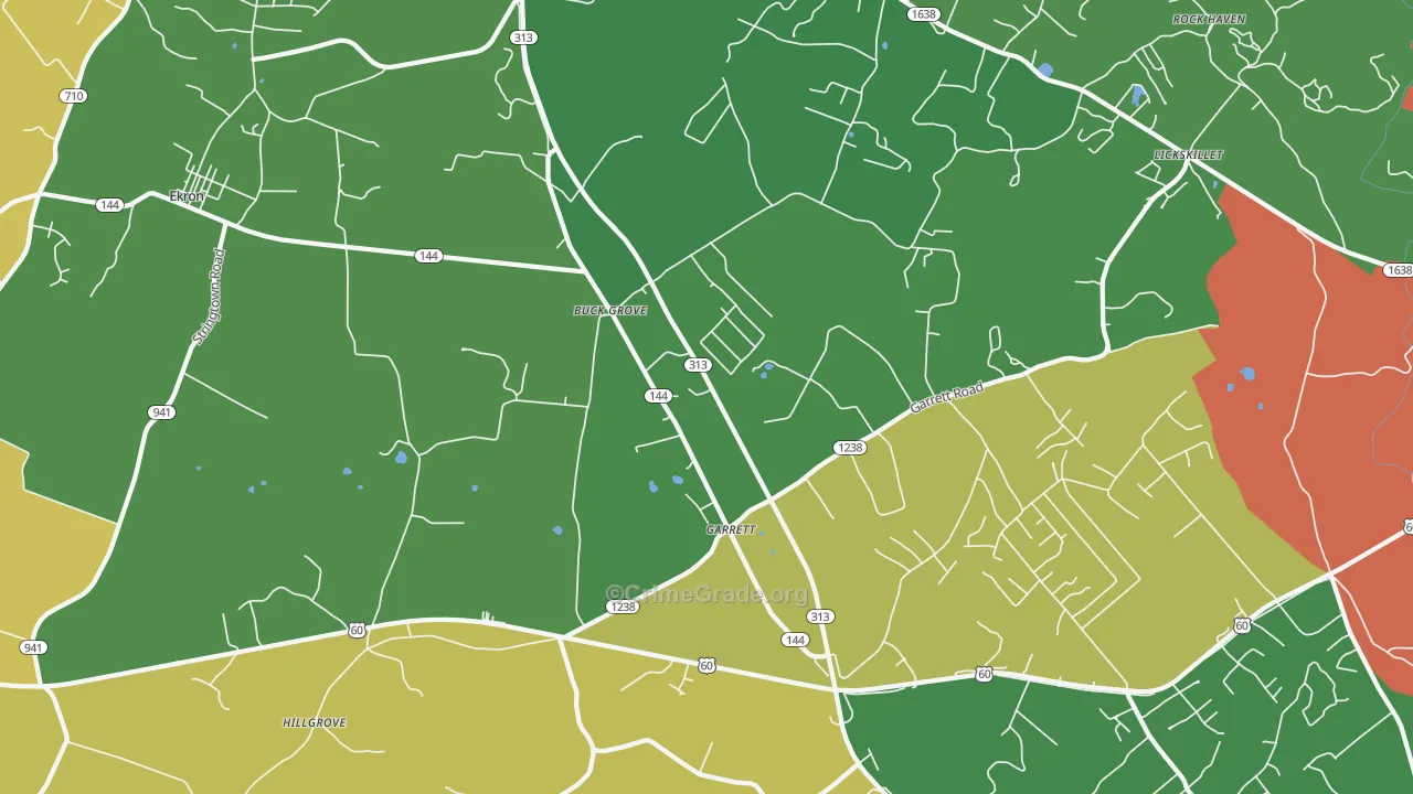 Ekron, KY Map of Vehicle Theft Rates