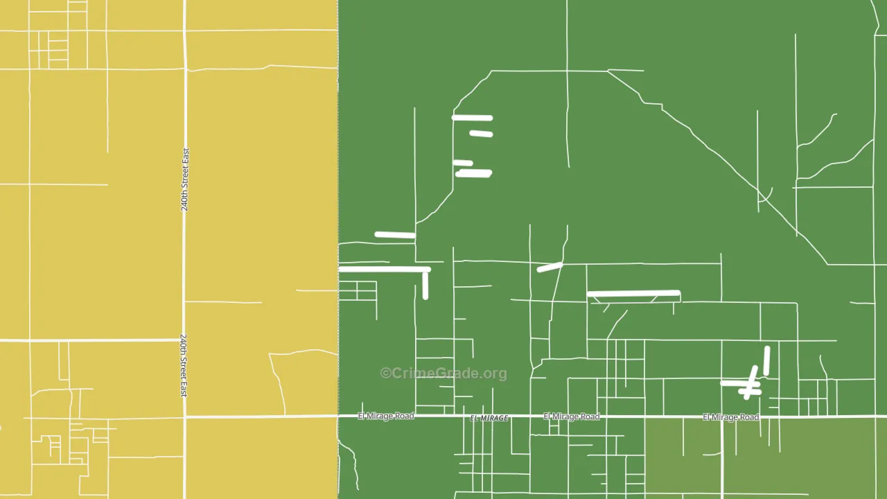 El Mirage, CA Map of Vehicle Theft Rates