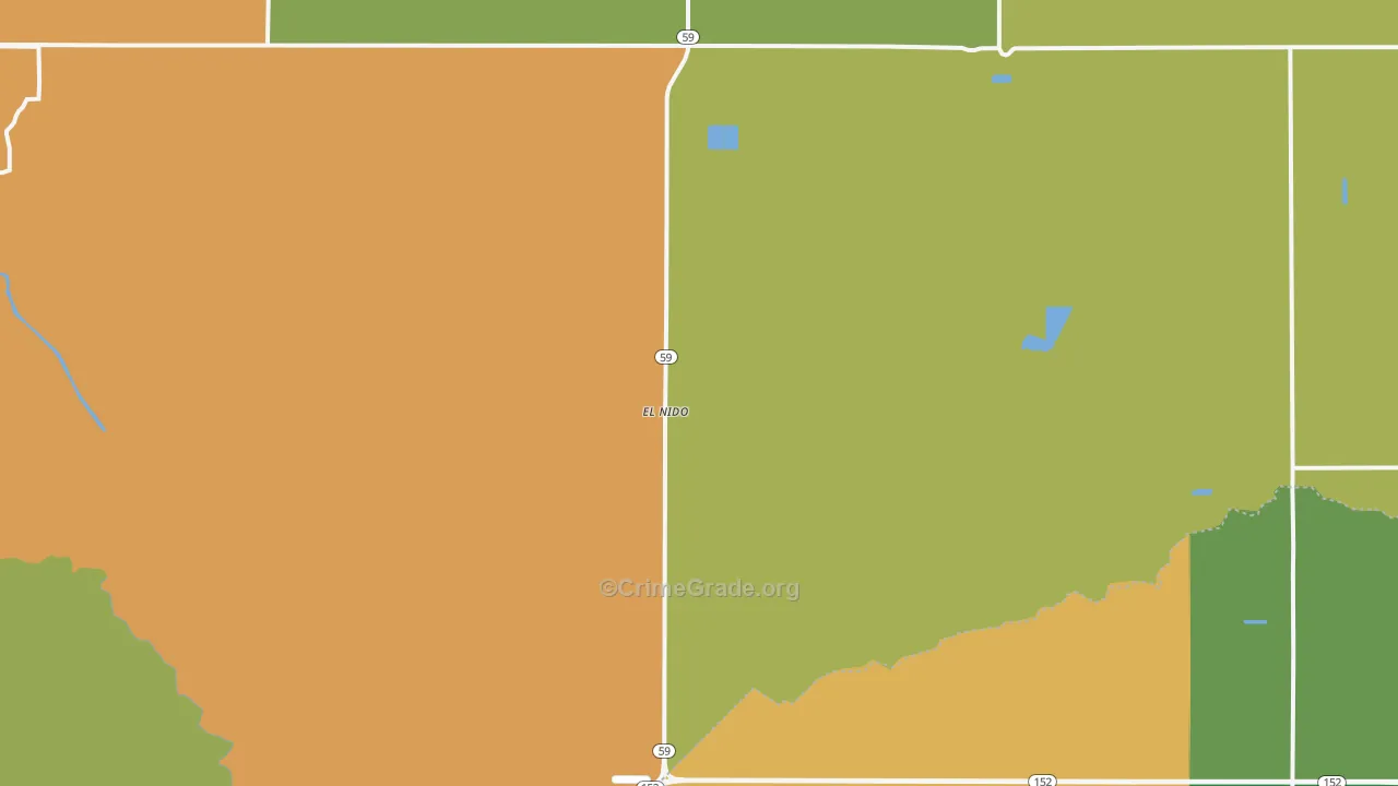 El Nido, CA Map of Vehicle Theft Rates