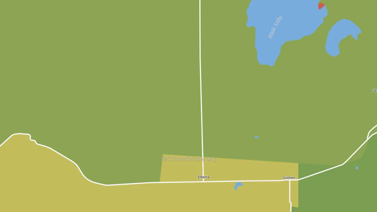 Elberta, UT Map of Vehicle Theft Rates