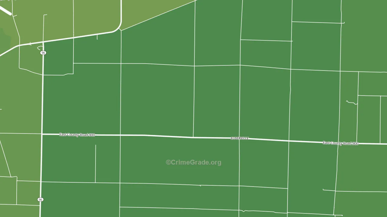 Elderville, IL Map of Vehicle Theft Rates