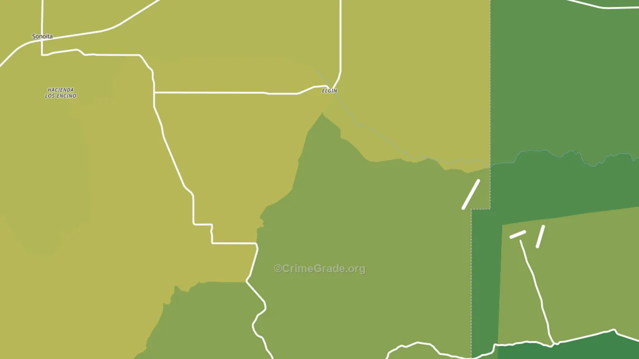 Elgin, AZ Map of Vehicle Theft Rates
