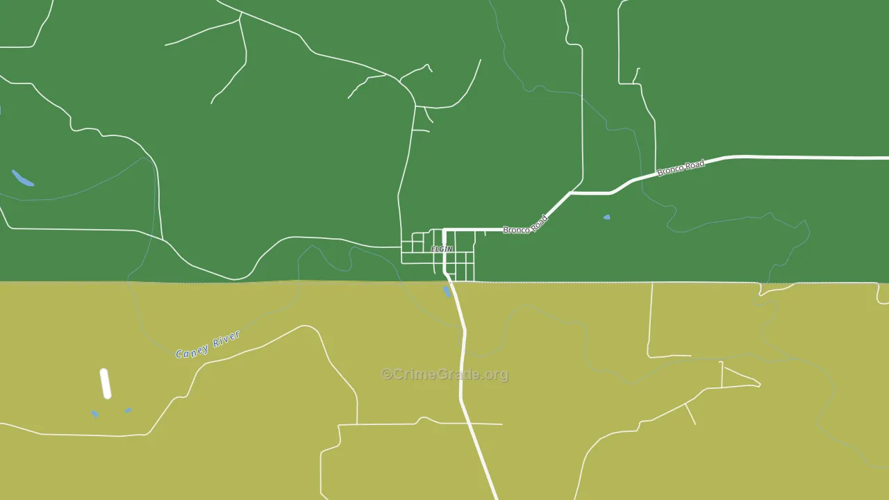 Elgin, KS Map of Vehicle Theft Rates