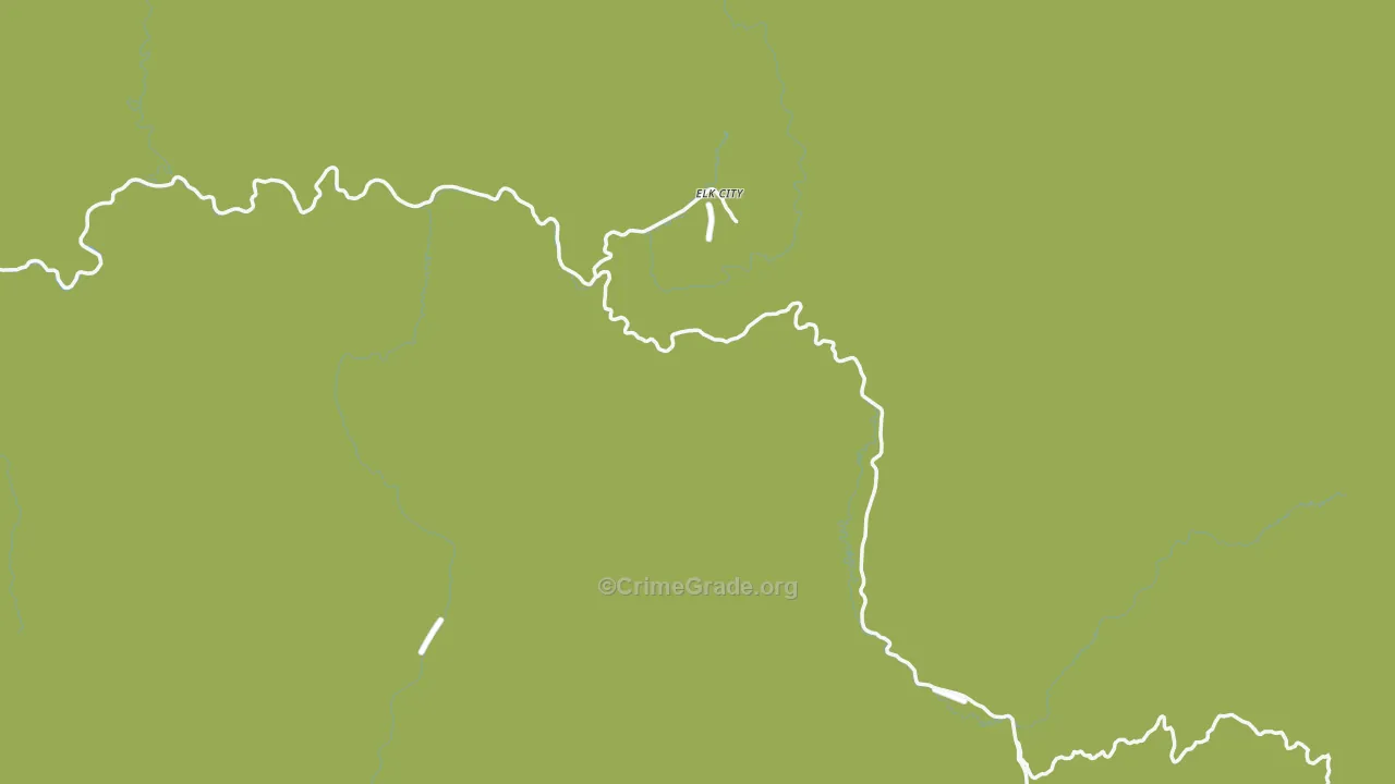 Elk City, ID Map of Vehicle Theft Rates