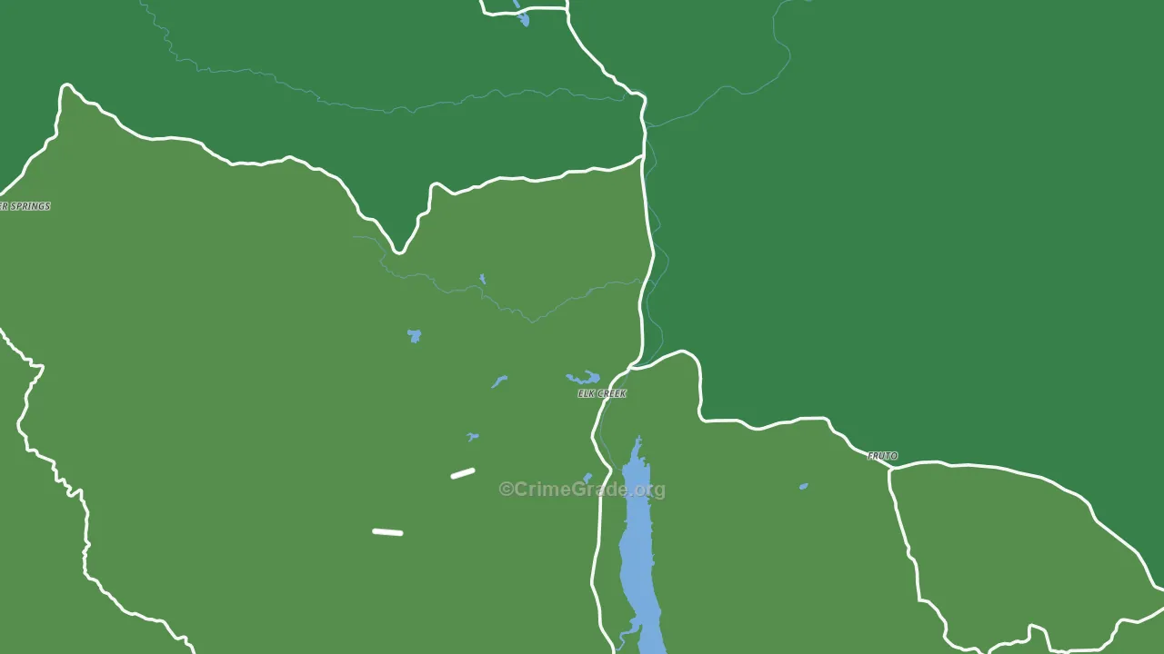 Elk Creek, CA Map of Vehicle Theft Rates