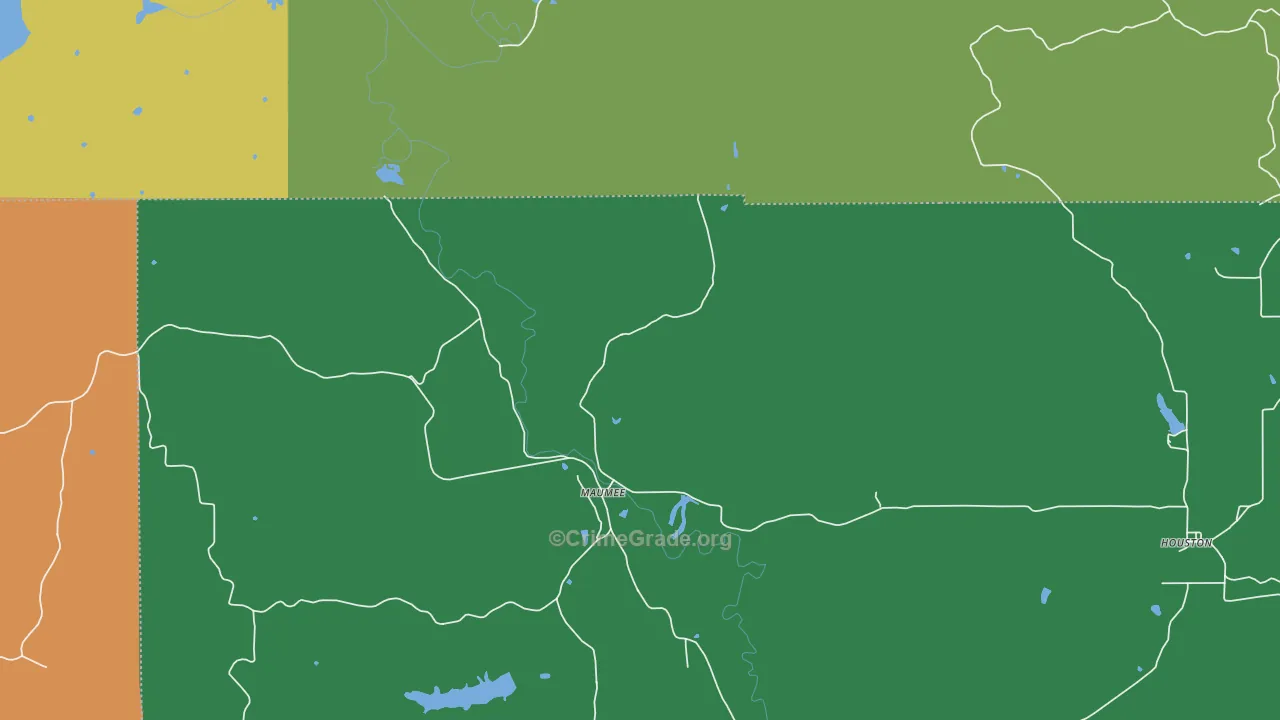 Elkinsville, IN Map of Vehicle Theft Rates