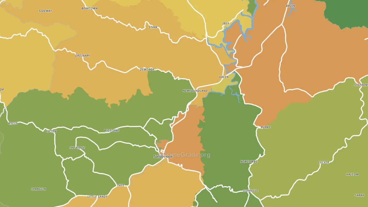 Elliott County, KY Map of Vehicle Theft Rates