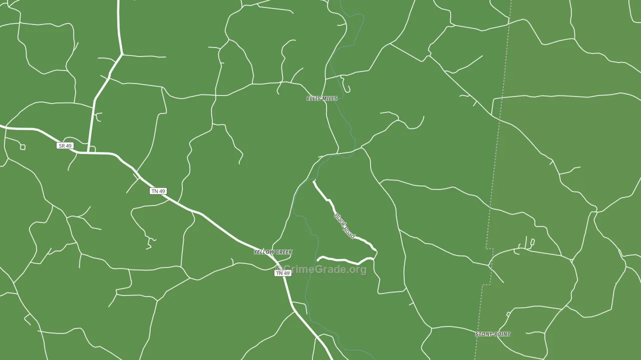 Ellis Mills, TN Map of Vehicle Theft Rates
