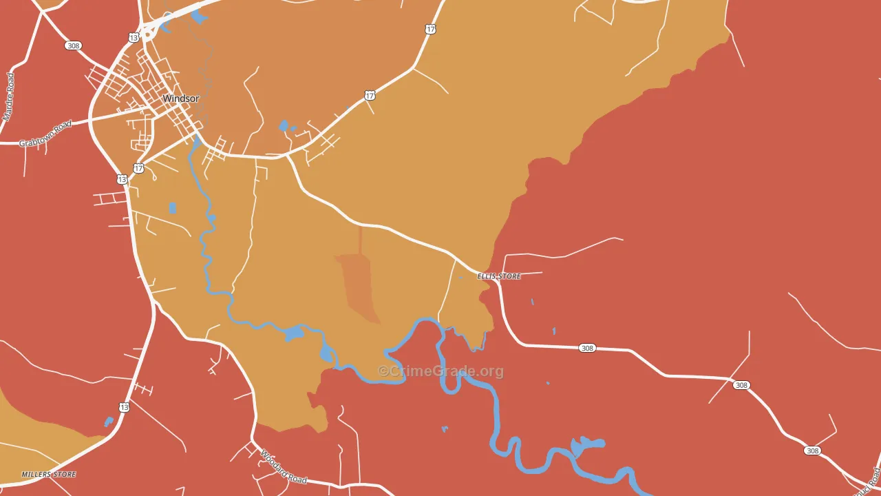 Ellis Store, NC Map of Vehicle Theft Rates