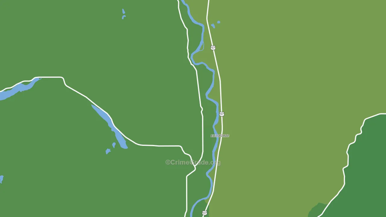 Ellisforde, WA Map of Vehicle Theft Rates