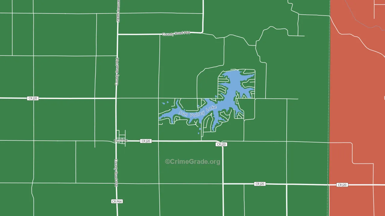 Ellston, IA Map of Vehicle Theft Rates
