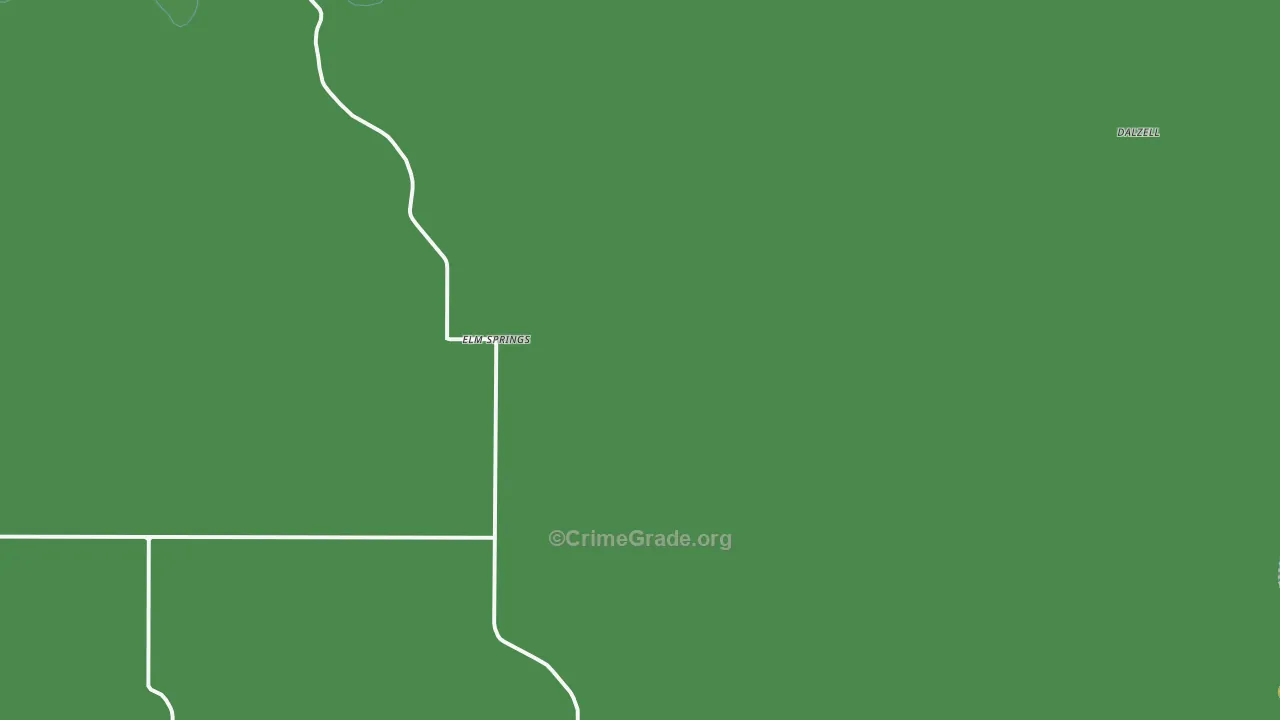 Elm Springs, SD Map of Vehicle Theft Rates