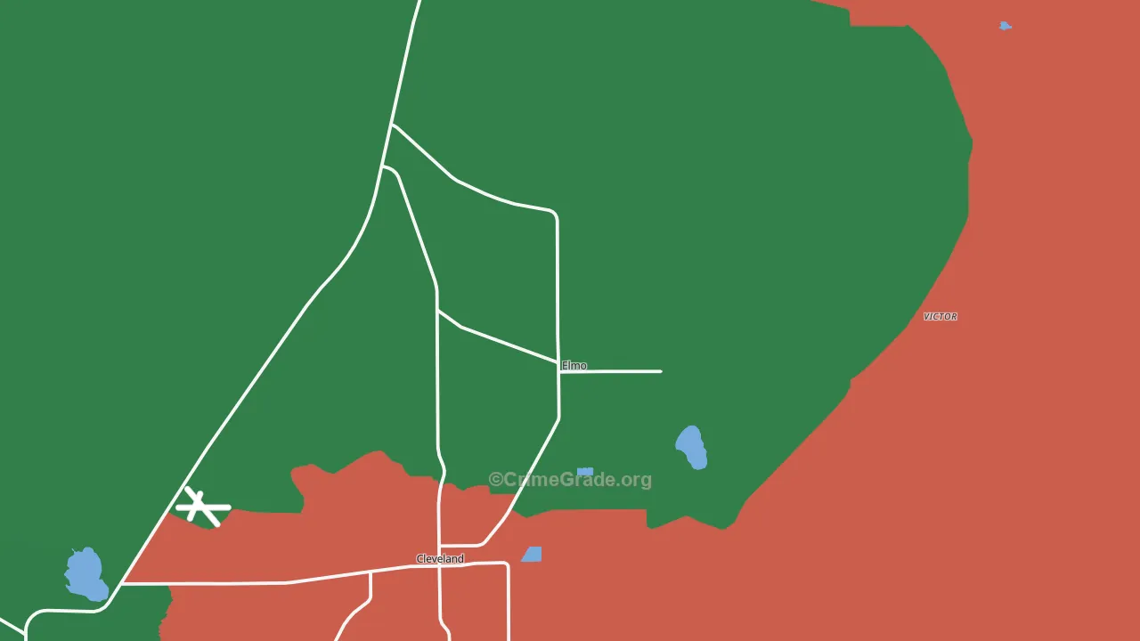 Elmo, UT Map of Vehicle Theft Rates
