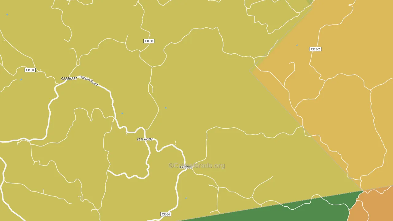 Elmwood, WV Map of Vehicle Theft Rates