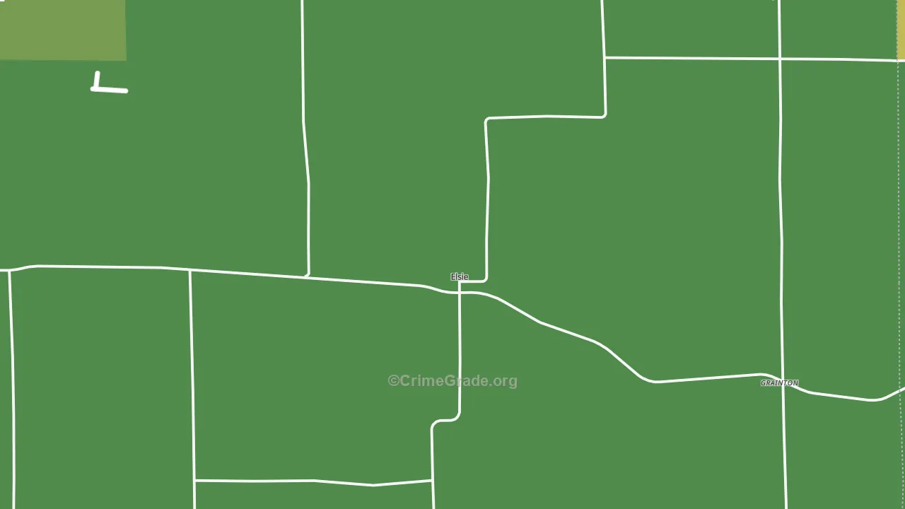 Elsie, NE Map of Vehicle Theft Rates