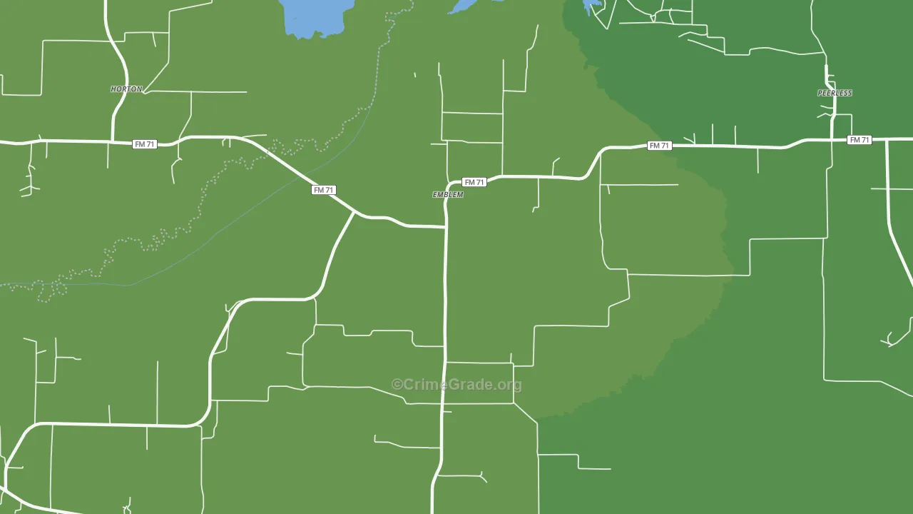 Emblem, TX Map of Vehicle Theft Rates