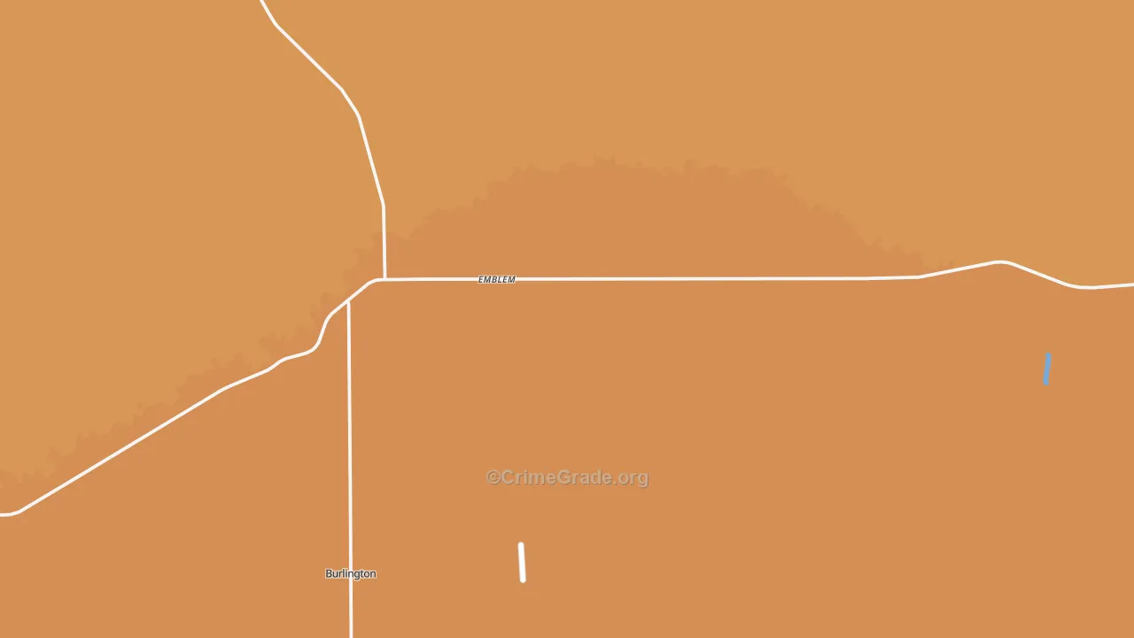 Emblem, WY Map of Vehicle Theft Rates