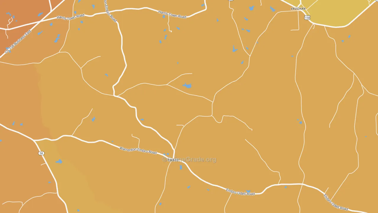 Embro, NC Map of Vehicle Theft Rates