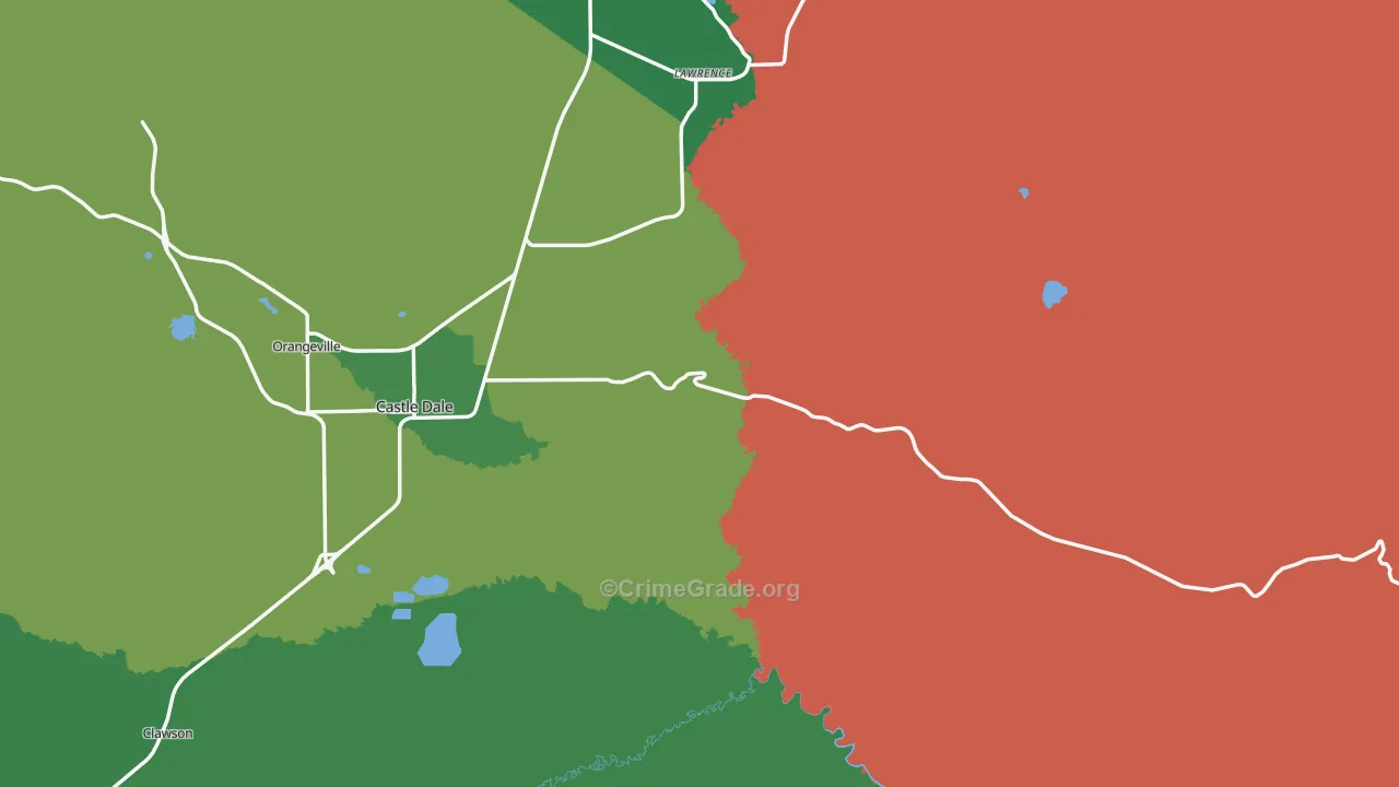 Emery County, UT Map of Vehicle Theft Rates