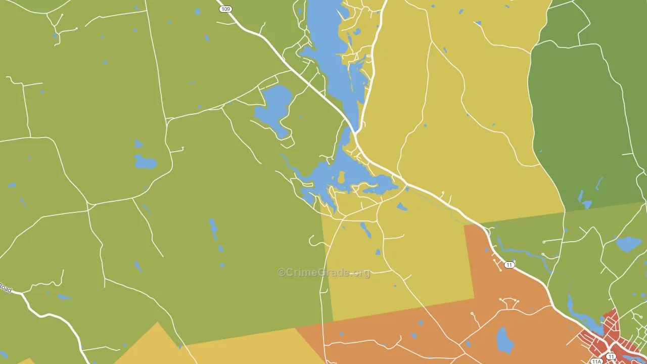 Emery Mills, ME Map of Vehicle Theft Rates